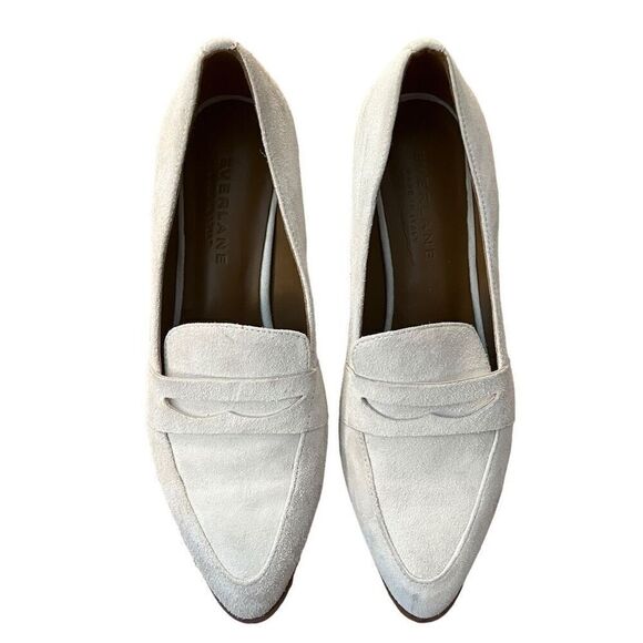 Everlane Block Heel Suede Penny Loafer Size 6.5 - Picture 6 of 10